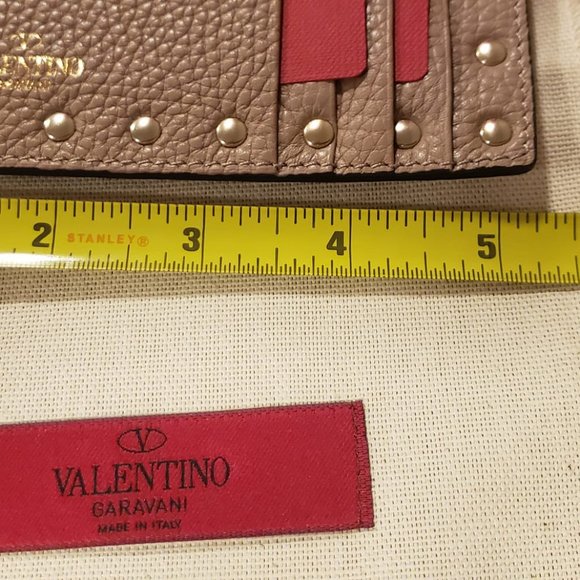 Valentino Garavani Rockstud Leather Coin and Card Case - Poudre - Picture 4 of 7